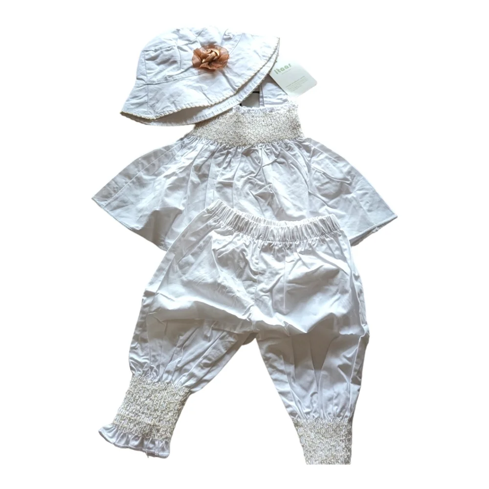 Itaar Baby clothes Toddler Girl Ruffle Dress + Pants +‎ Hat Outfit Set 0-6Months - Picture 4 of 6